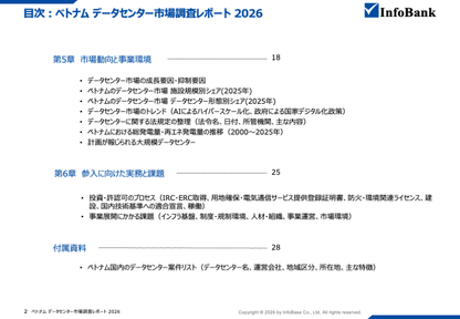 ベトナムのデータセンター市場調査レポート｜2026年最新