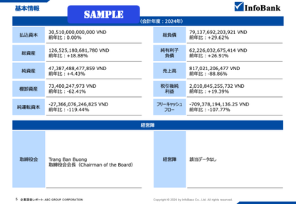 ベトナム企業調査・信用調査
